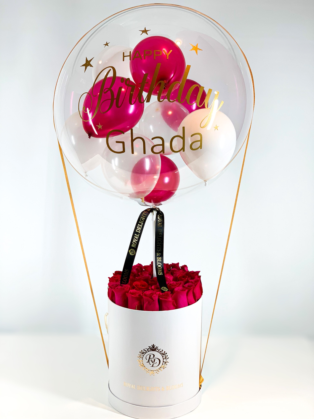 Luxurious Personalized Balloon with Roses